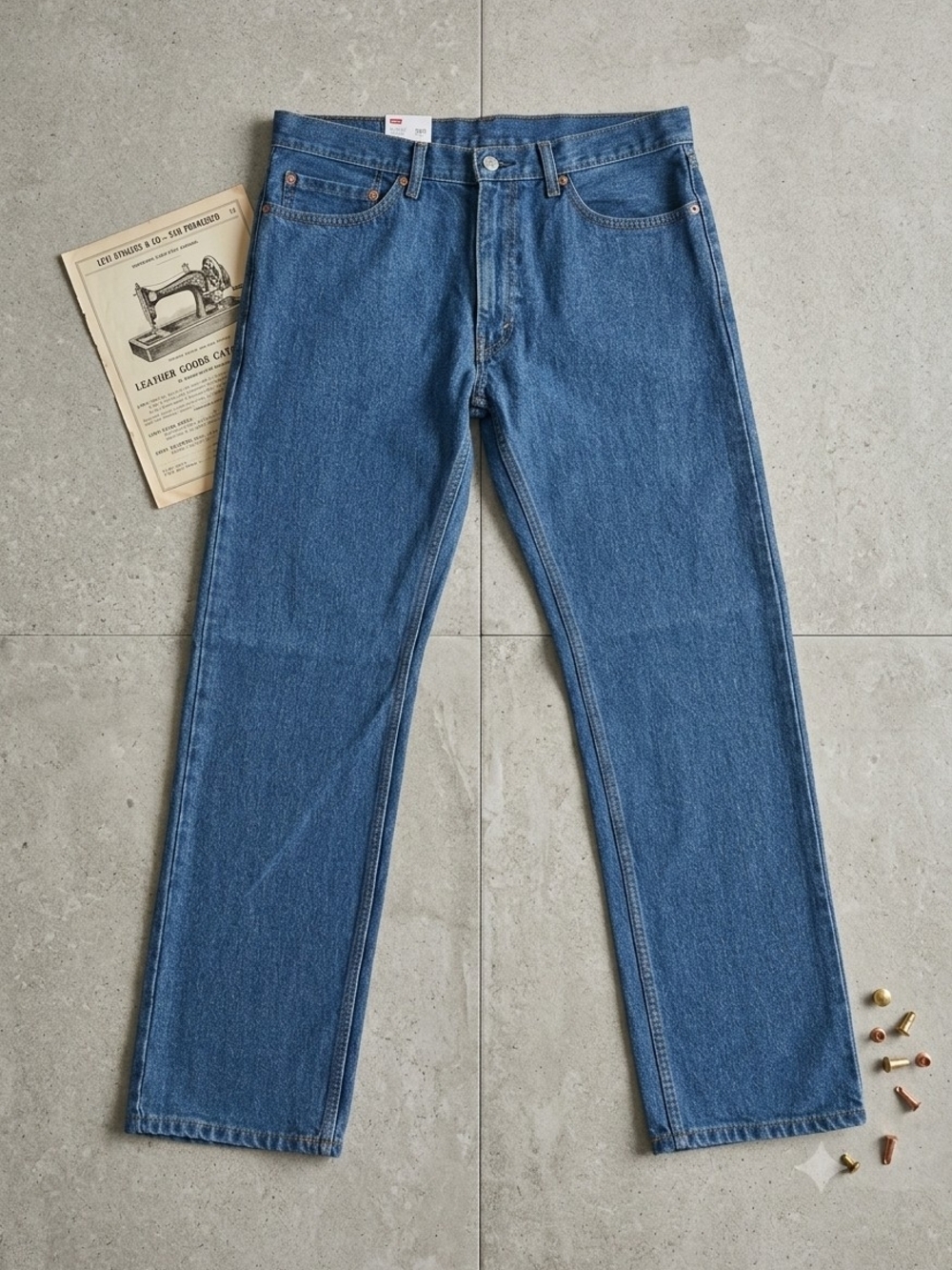 NWT Levi’s 505 Straight Fit Blue Denim Jeans Men’s 36x32 100% Cotton